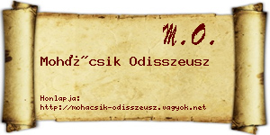 Mohácsik Odisszeusz névjegykártya